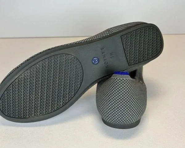 ROTHYS The Flat Pebble Grey Knit Rounded Toe Ballet Flats Slip On Shoes Size 7.5 - Image 7