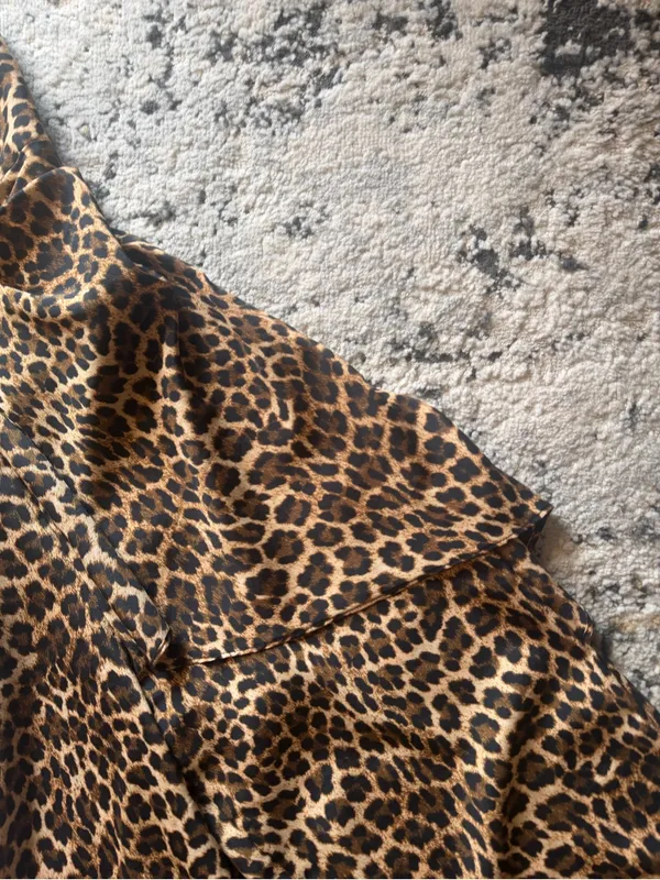 Zara Leopard Print Wide-Leg Jumpsuit - Brown/Black - Image 5