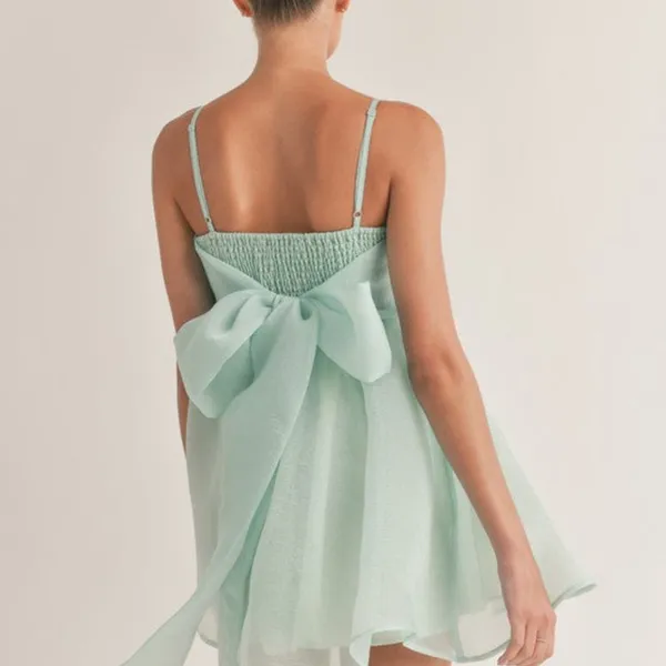 Spaghetti Strap Baby Doll Mini Dress - Image 4