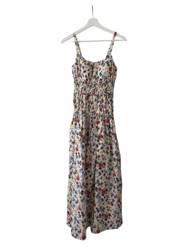 Abercrombie & Fitch Bra Free Smocked Drop Waist Maxi Dress Size Small - Image 3