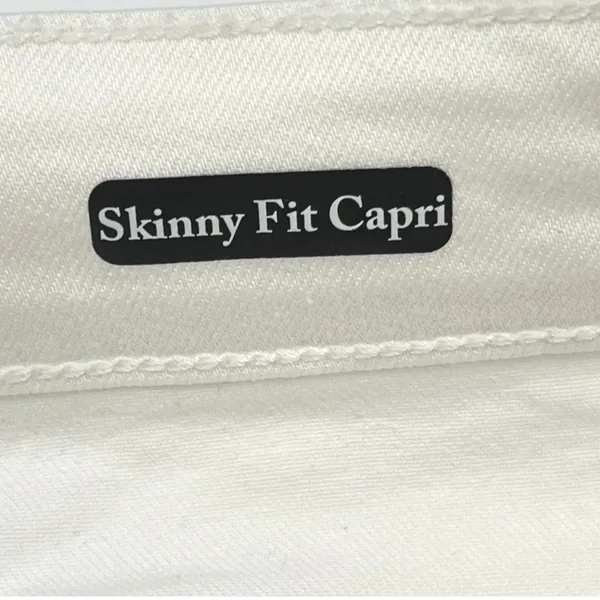 Judy Blue Skinny Fit Capri Jeans Women 14W White Stretch Coastal Preppy Minimal‎ - Image 7
