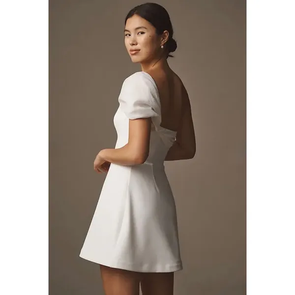 Dress The Population Olive One-Shoulder‎ Mini Dress Ivory White Sz Small - Image 2