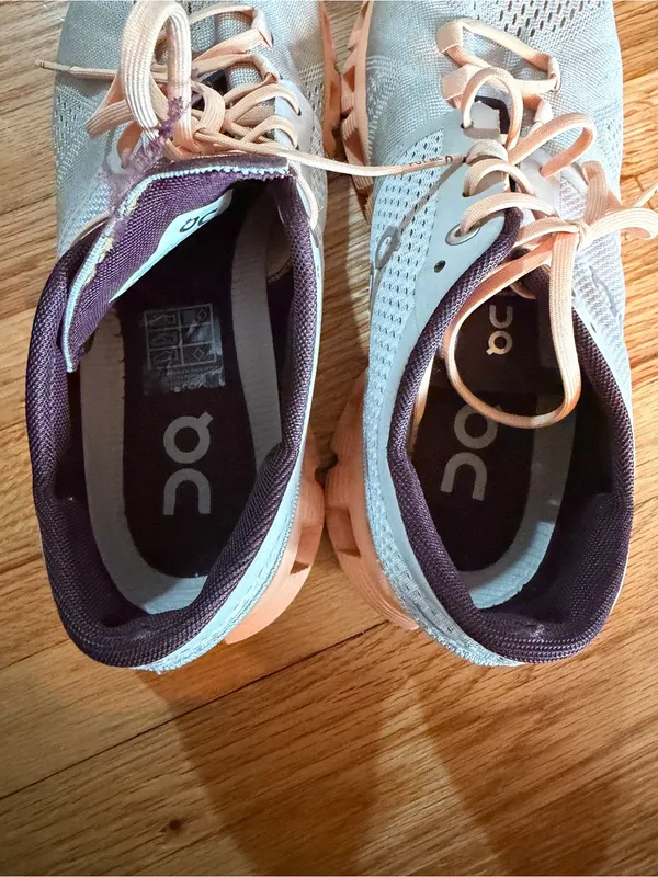 On Running Women's Cloud X Silver & Almond Athletic Sneakers- 7.5 - Image 9