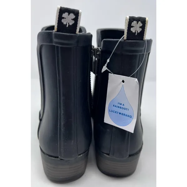 Lucky Brand Women's‎ LK Basel Black H2O Rubber Rain Bootie Size 9M - Image 5
