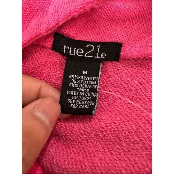 Rue21 pink Crewneck with quarter zipper size medium - Image 6