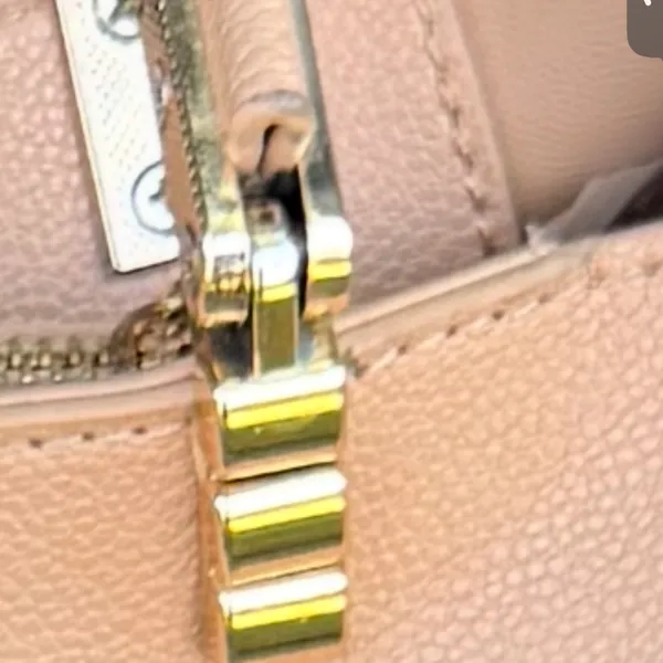 Tan Fashion Shoulder & Crossbody Bag with Gold Hardware - Image 6