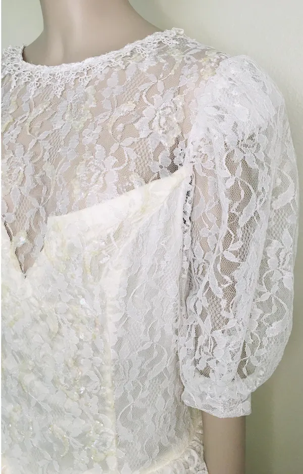 Jessica McClintock Vintage Gunne Sax Wedding Dress - Image 7