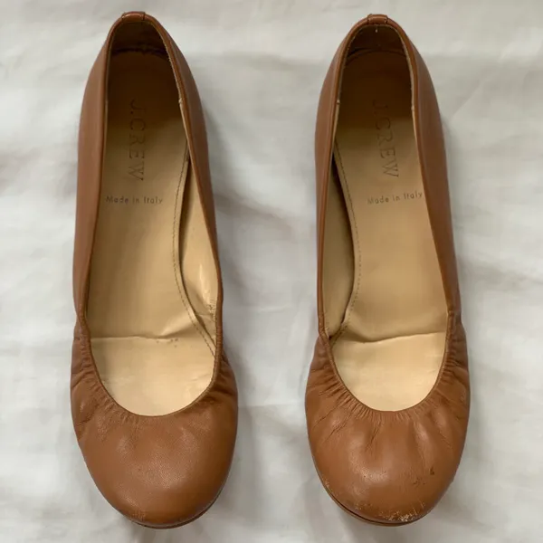 Tan J. Crew Leather Flats - Image 2