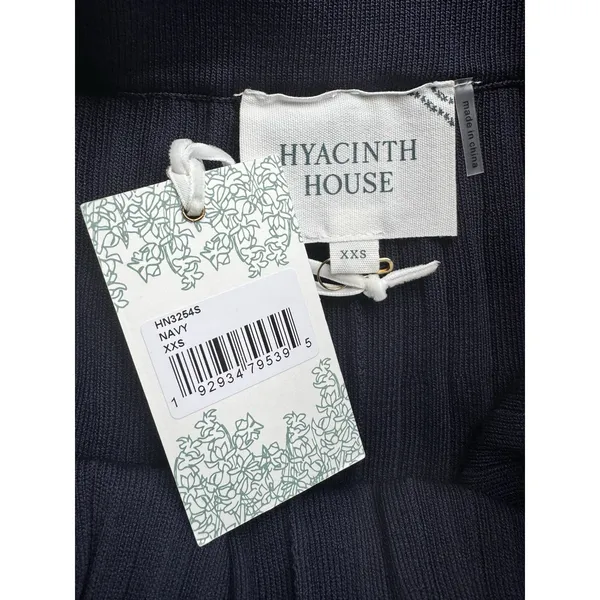 NWT Hyacinth House Navy Blue Pleated Midi Skirt Women’s Size XXS - Image 5