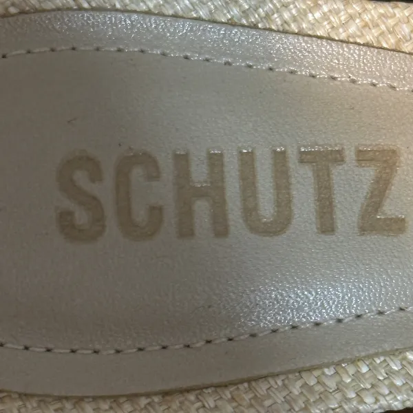 Schutz Lienne Straw Sandal Kitten Heel Nib Size 8 - Image 8