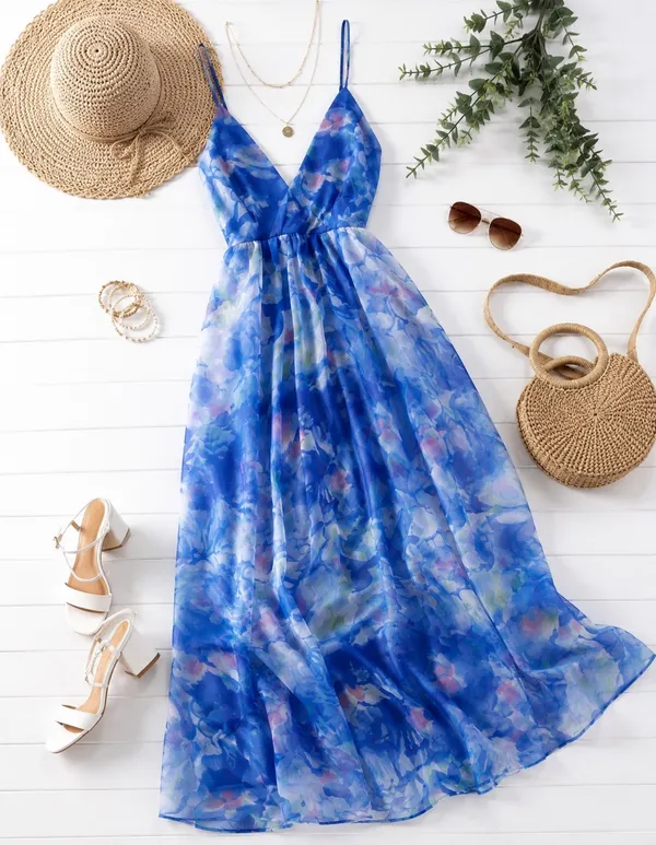 Lulus Blue Maxi Dress - Image 2