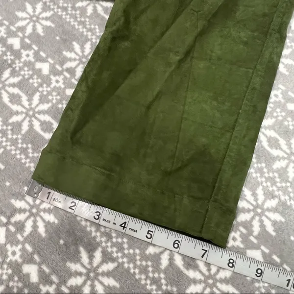 Lovers + Friends Lilith Pants High‎ Waist Faux Suede Green XXS Quiet Luxury Fall - Image 12