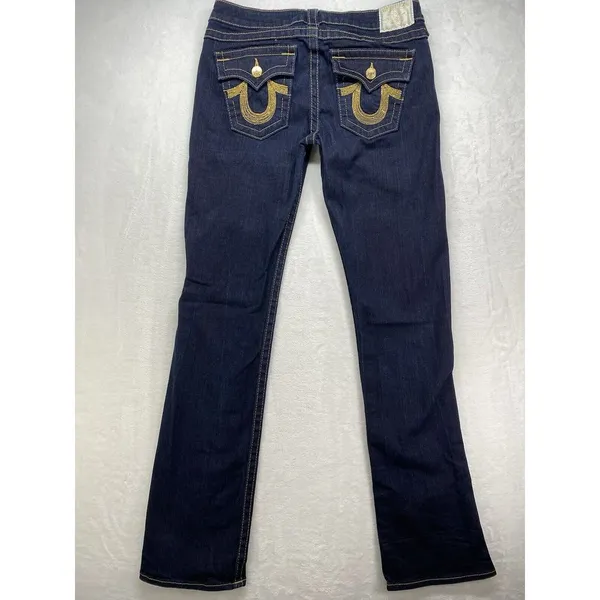True‎ Religion Women's Billy Low Rise Straight Dark Jeans Size 32x34 - Image 12