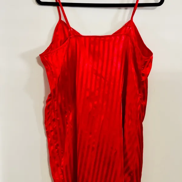 Vintage 90’s Red Slip Chemise Slip Nightgown Large Valentines Day Sexy Siren - Image 3