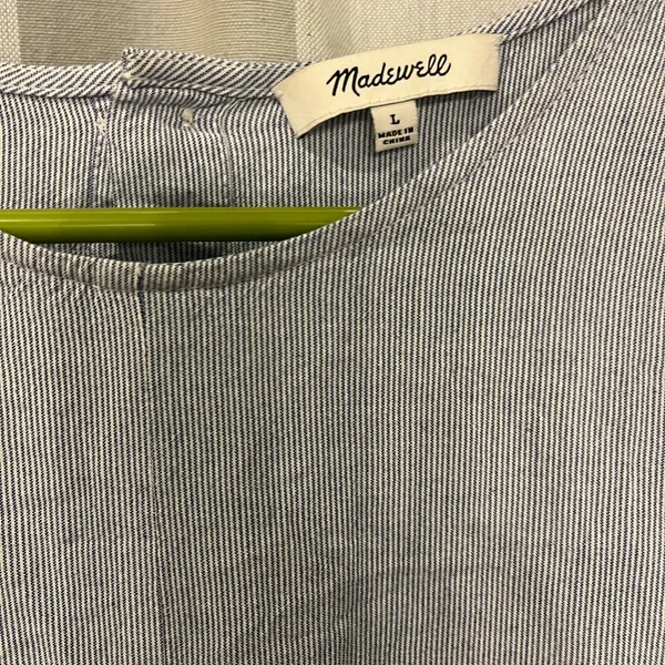 Madewell Light Blue Short Sleeve Tie-Front Top - Image 2
