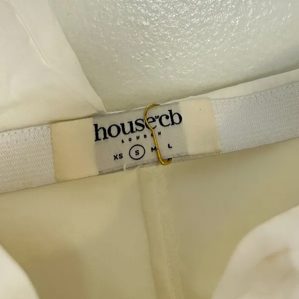 HOUSE OF CB Clementine Cut Out Mini Dress in White Size Small - Image 9