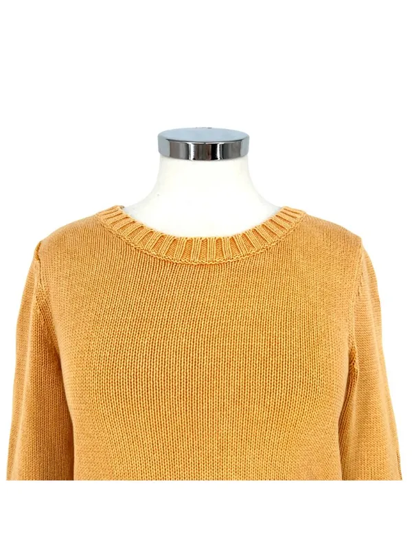 Tyler Bōe Mineral Wash Sweater Yellow Minimalist Preppy Luxury Size Medium - Image 2
