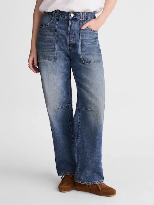 Madewell The Darted Barrel-Leg Jean Size 31T NWOT - Image 2