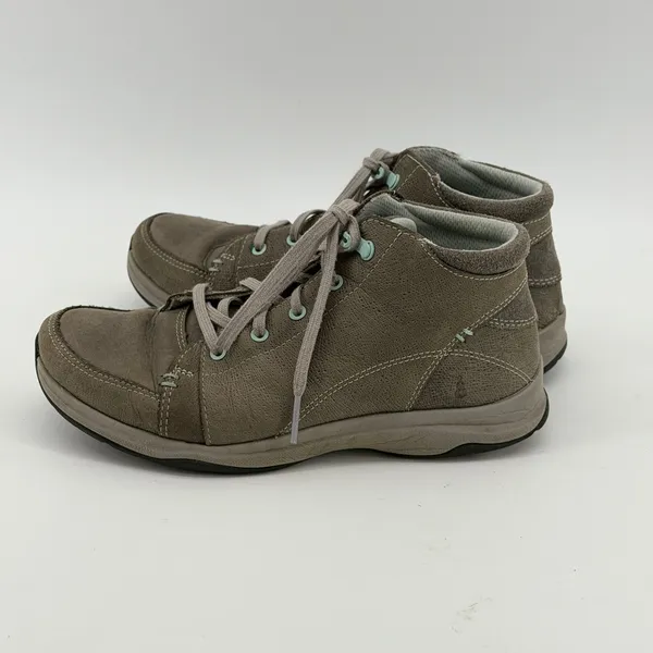 Ahnu Women 7 Grey Leather Suede Lace Up Hiking Ankle Boots 1009551CLGY - Image 3