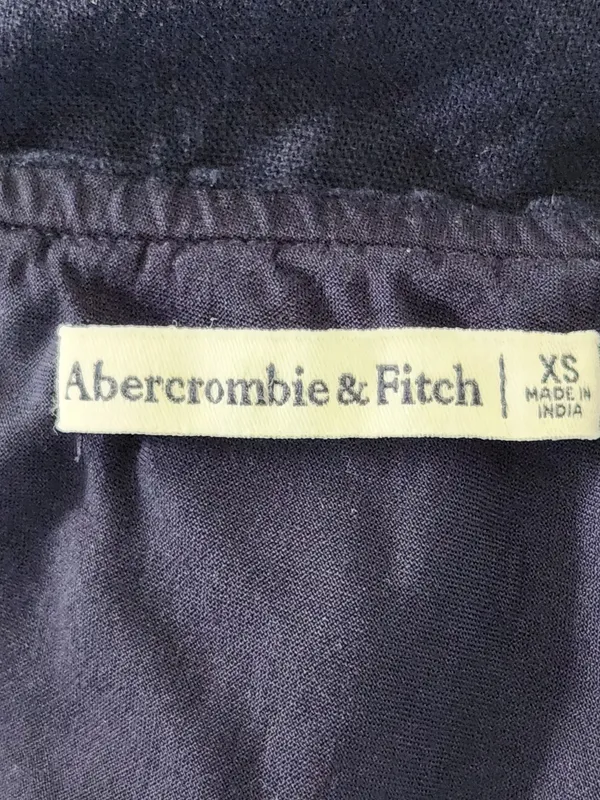 Abercrombie & Fitch Navy Blue One Shoulder Top Asymmetrical Hem Size XS - Image 7