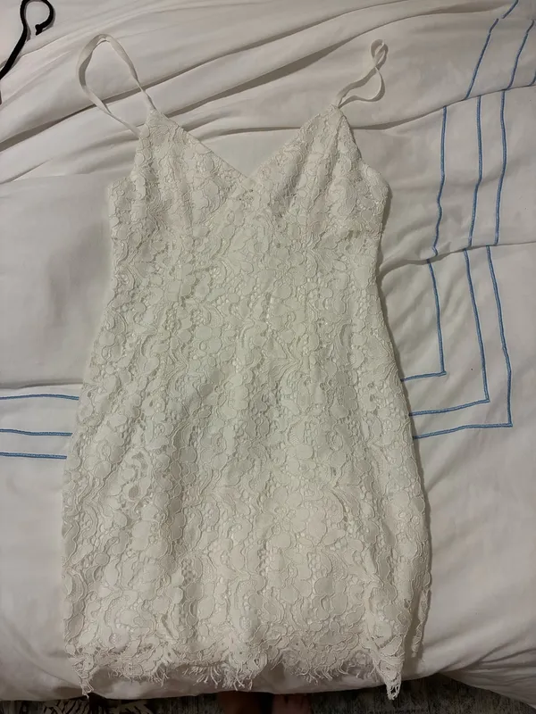 superdown White Lace Mini Dress - Image 2
