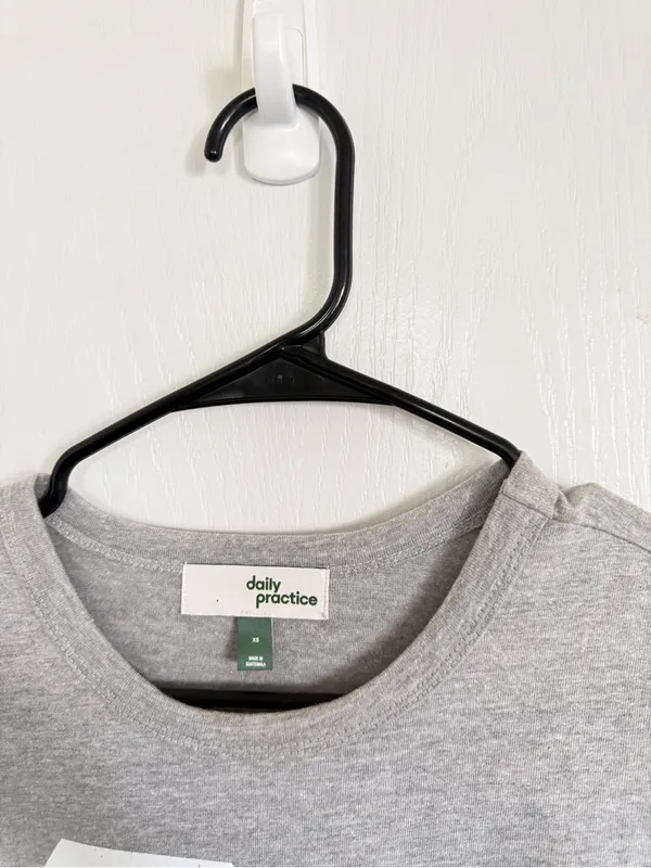 Anthropologie Daily Practice NEW Gray Athletic Maxi Shirt Dress - Image 3