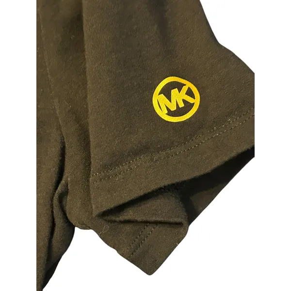 Michael‎ Kors Black Ruched Side Drawstring T-Shirt Dress MK Logo - Image 2