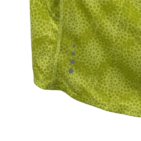 LL Bean T-Shirt WomenS Size XL Green Geometric Print Round Neck Short Sleeve Tee - Image 5