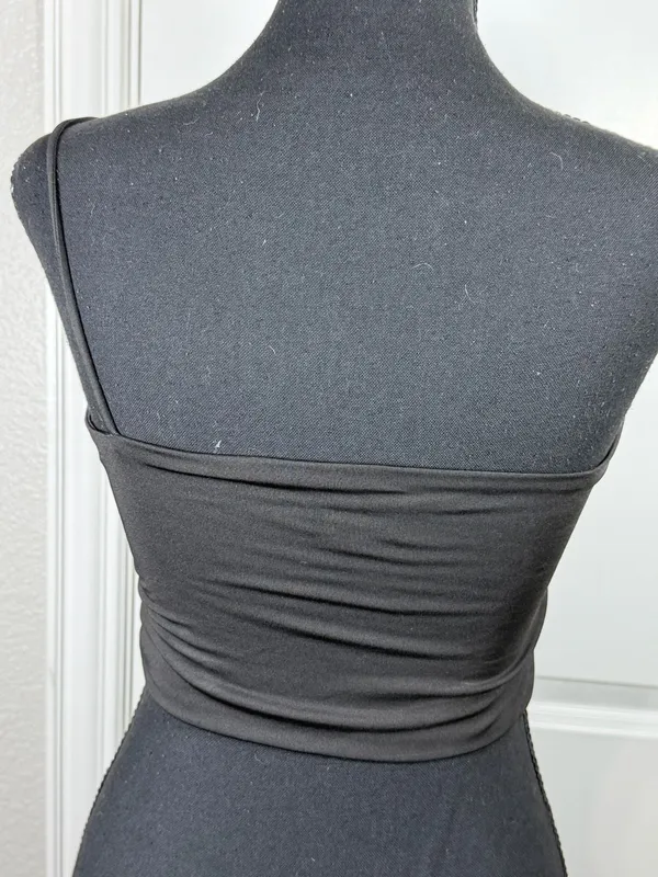 superdown Women's Black One-Shoulder Cropped Tank Top - Image 5