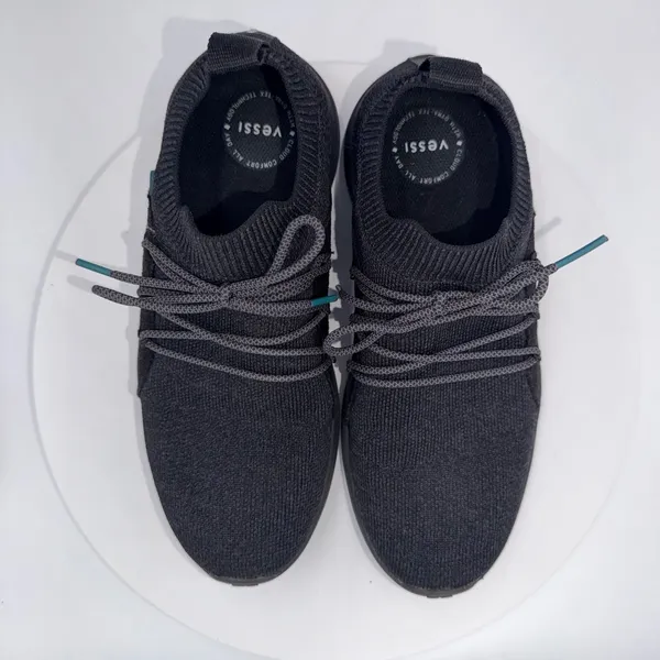 Vessi Cityscape Classic Black Waterproof Knit Sneakers Womens 8 - Image 6