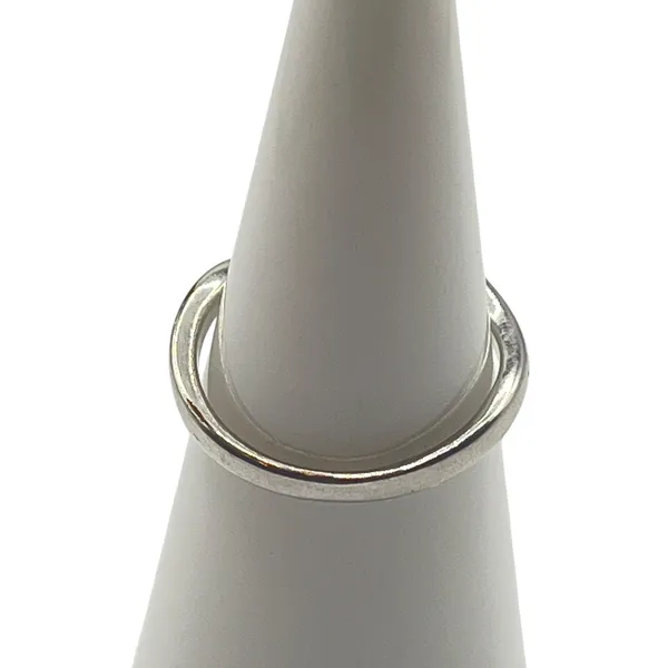 Silver Tone‎ Ring Sz 6.75 Round Cut Green Stone Prong Set Fashion Jewelry Womens - Image 4