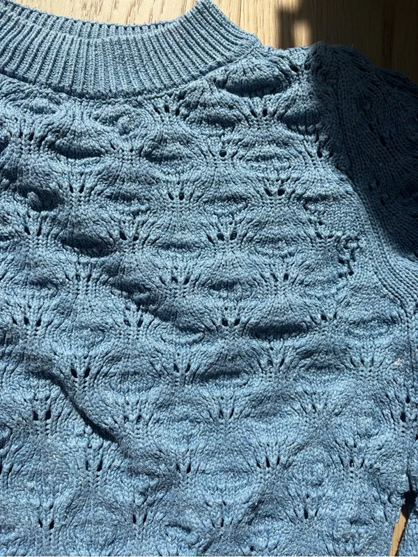 Spell blue bonfire sweater organic cotton knit top - Image 8