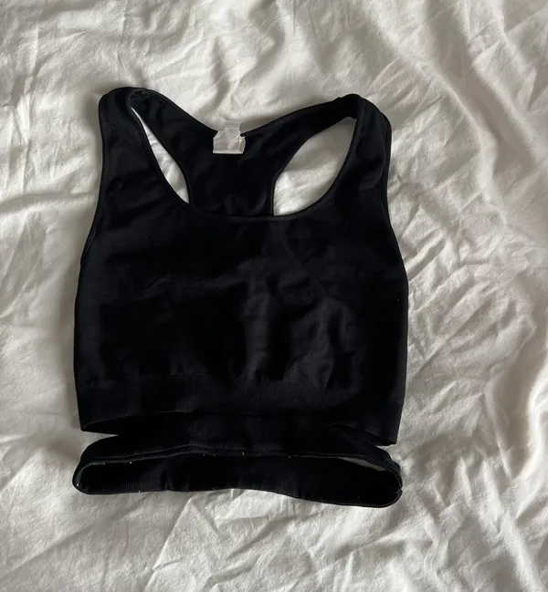 NIKIBIKI Black Side-Cutout Racerback Crop Top - Image 2