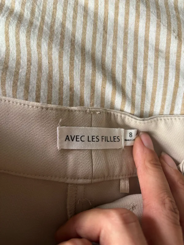 Avec Les Filles Tan Dress Pants - Image 3