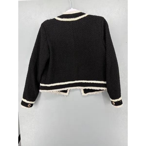 AQUA Womens Jacket‎ Bl45cle Pearl Button Cropped S - Image 3