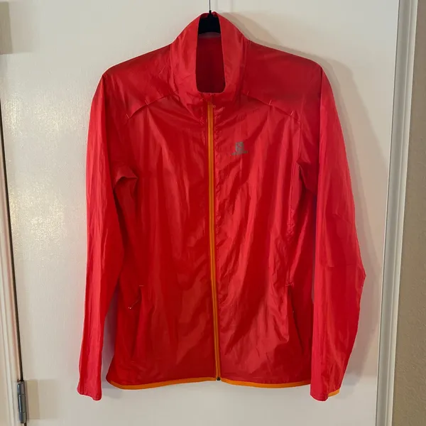 Salomon AGILE WIND JACKET Orange Performance Jacket - Image 2