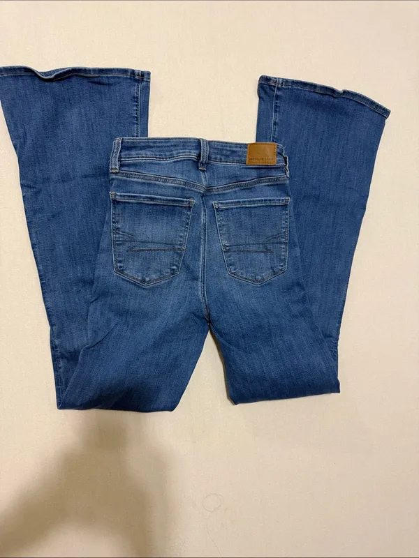 American Eagle Outfitters Flared Wide Leg Jeans - Blue - Image 2