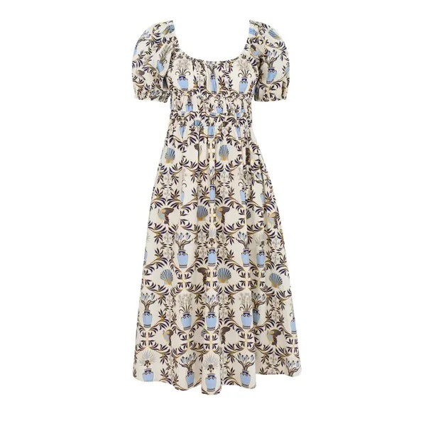 NEW Everyone Loves The Weekend Cotton Positano Dress in Shell Print - Size S - Image 2