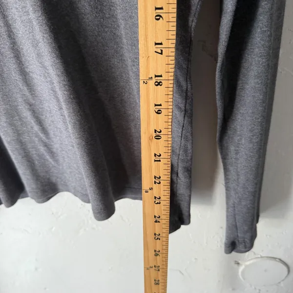 Gap Vintage Y2k The Favorite‎ Crew Long Sleeve TShirt Charcoal Gray L Tall Elena - Image 5