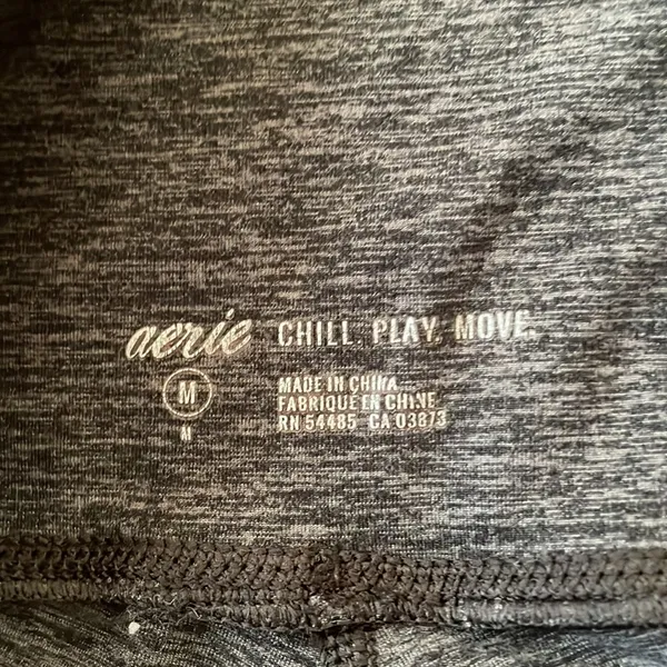 Aerie Leggings Womens Medium Gray High Rise Workout Gym Ladies - Image 3