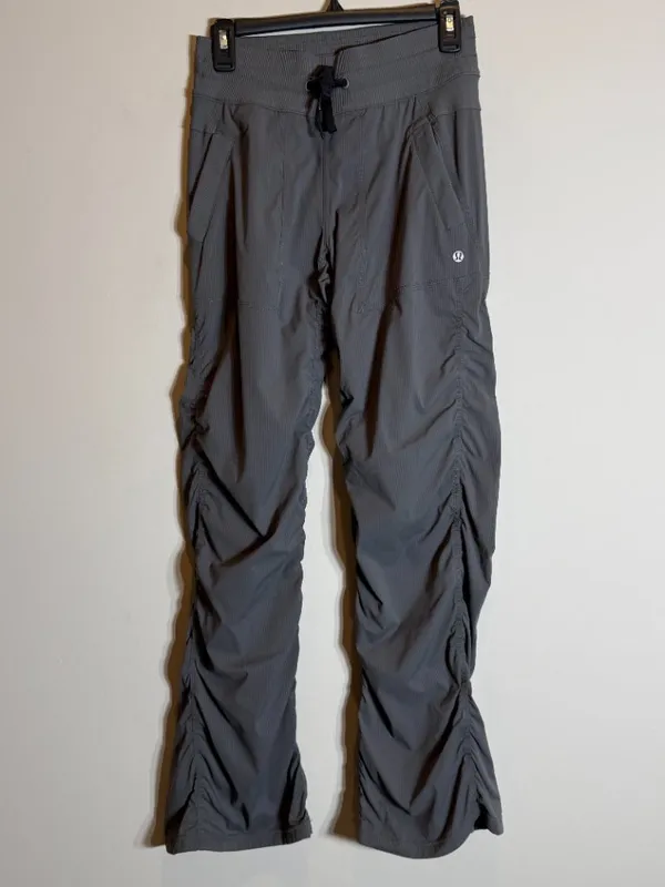 Y2K Lululemon Studio Pant Women's 4 Soot Light Gray Active Athletic Workout Gym - Image 5
