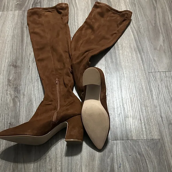 Steve Madden Brown Suede Heeled Boots - Image 5