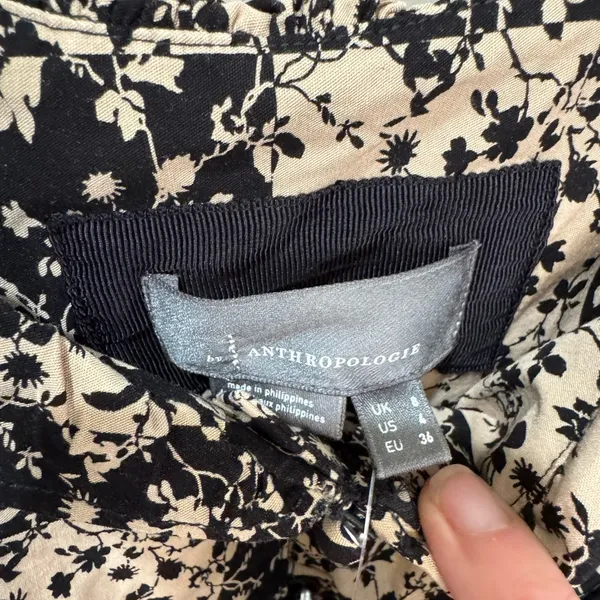 NWT By Anthropologie Ruffled Puff-Sleeve Dress Sz 4‎ - Image 7