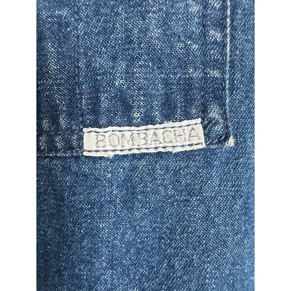 VTG 90s C&A Bombacha Cotton Denim Utility Vest Snap Button Sleeveless Jacket L - Image 2