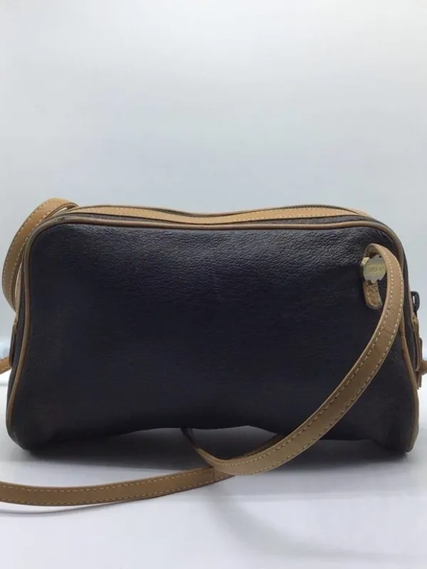 Vintage Gucci Plus Black Coated Leather Crossbody Bag 22" Strap - Image 16