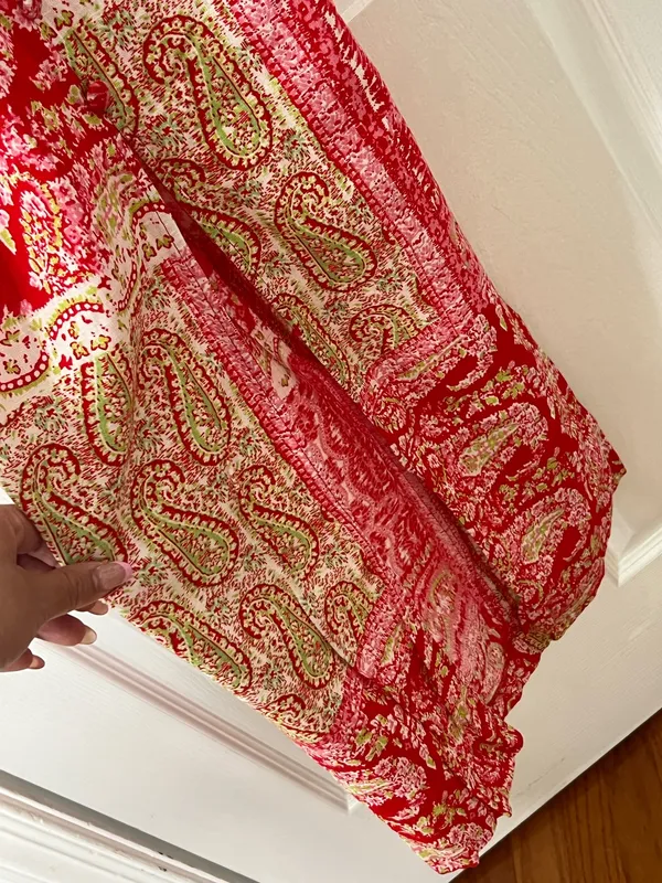 Zara Paisley Slip Midi Dress Front Slit Boho Beachy Coquette Festival Summer Size S - Image 6