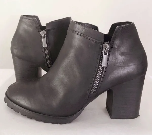 Lucky Brand Black Leather Ankle Boots - Image 7