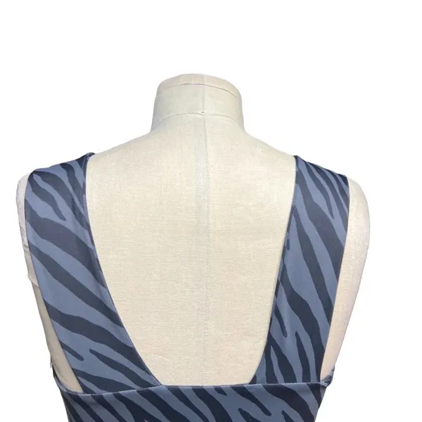 Allfenix Bandeau Sports‎ Bra Tiger Animal Print Stretch Gray Black Size Medium - Image 7