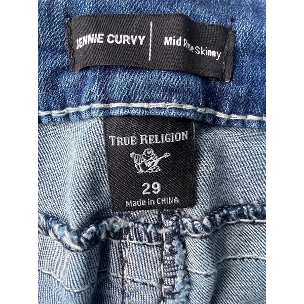 NWT Women True Religion Jennie Curvy Mid Rise Skinny sz 29 New - Image 11
