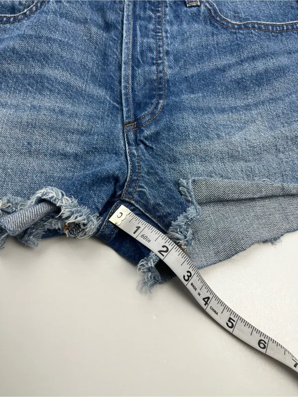 Denim Forum The Ex-Boyfriend High Rise Denim Cutoff Short Womens 25 Button-fly - Image 10